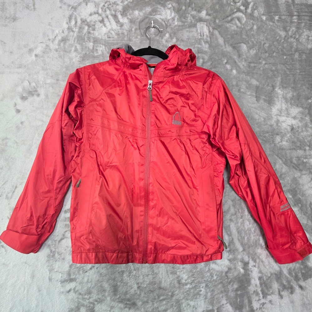 Sierra Designs Hurricane Accelerator Jacket Kids Medium Red Hooded Windbreaker